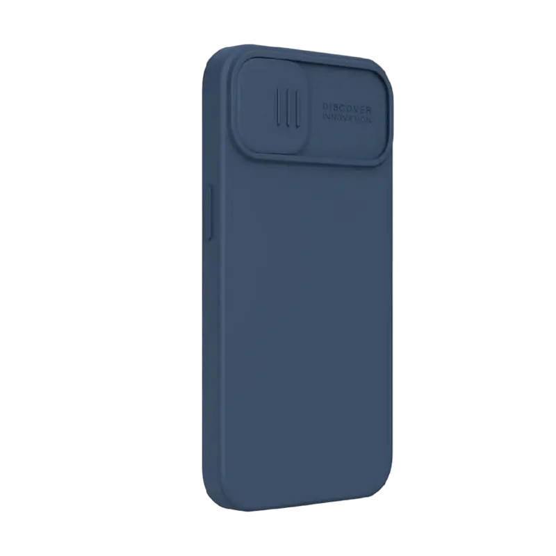 Чехол Nillkin iPhone 13, CamShield Silky Silicone, Темно-синий