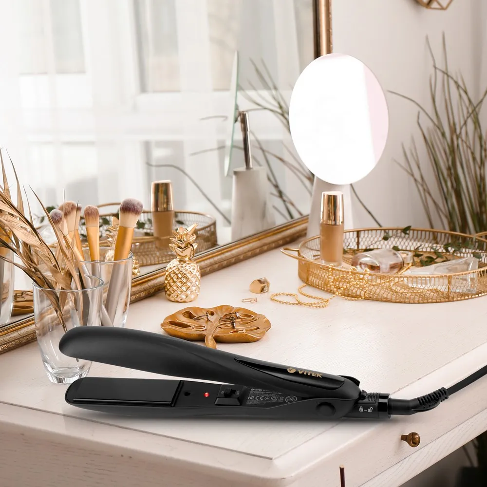 Placă de îndreptat părul VITEK VT-8402, Negru