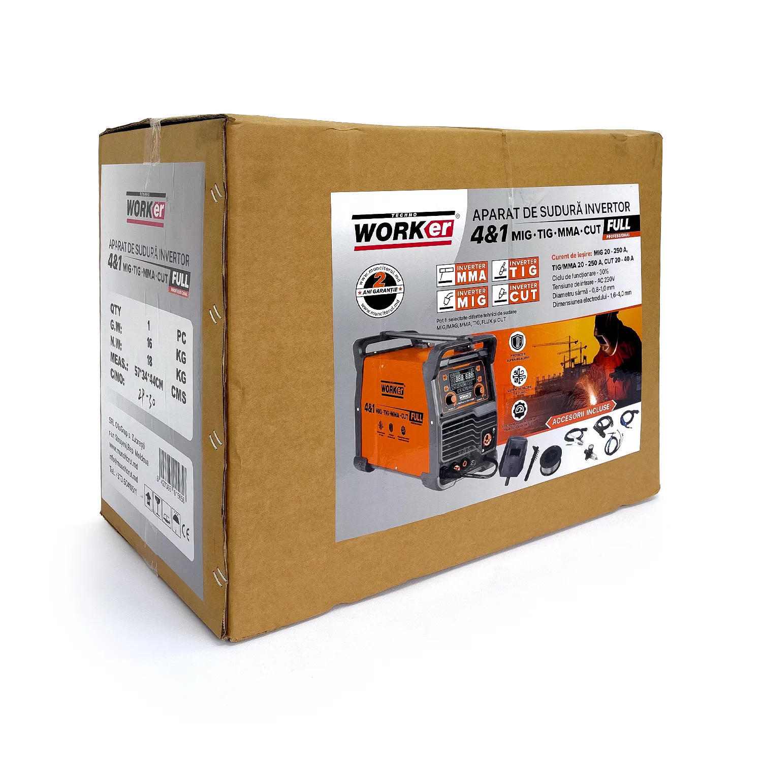 Сварочный аппарат TechnoWorker 4 в 1 (MIG/TIG/MMA/CUT) FULL