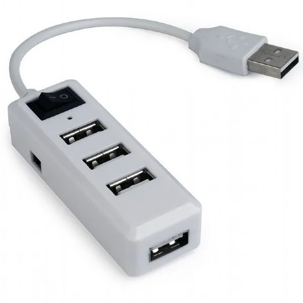 Adaptor Hub Gembird UHB-U2P4-21, Alb