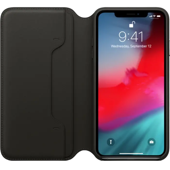 Husă tip carte Apple iPhone XS Max Case, Negru