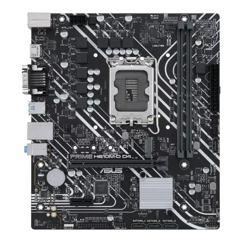 Материнская плата ASUS PRIME H610M-D D4, LGA1700, Intel B610, Micro-ATX