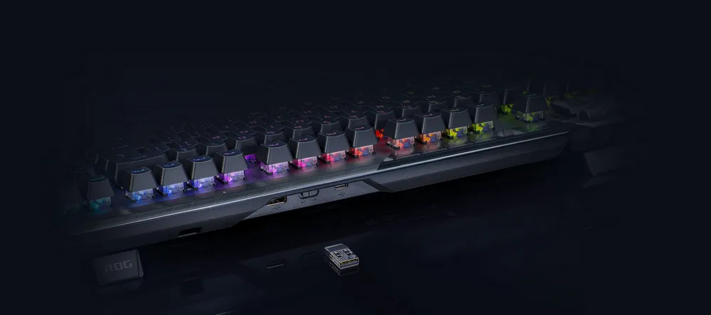 Клавиатура ASUS ROG Claymore II, Беспроводное, Чёрный