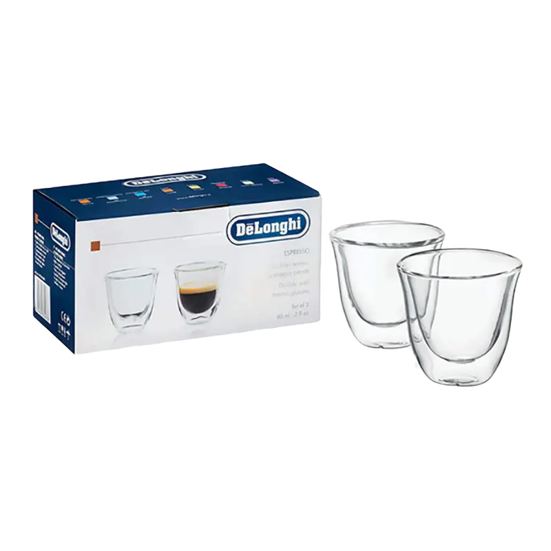 Стаканы для капучино De'Longhi 60ml 2pcs, Прозрачный