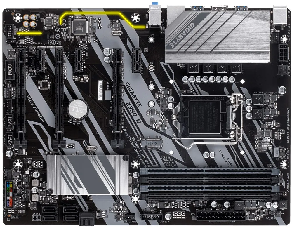Материнская плата Gigabyte Z390 D, LGA1151, ATX