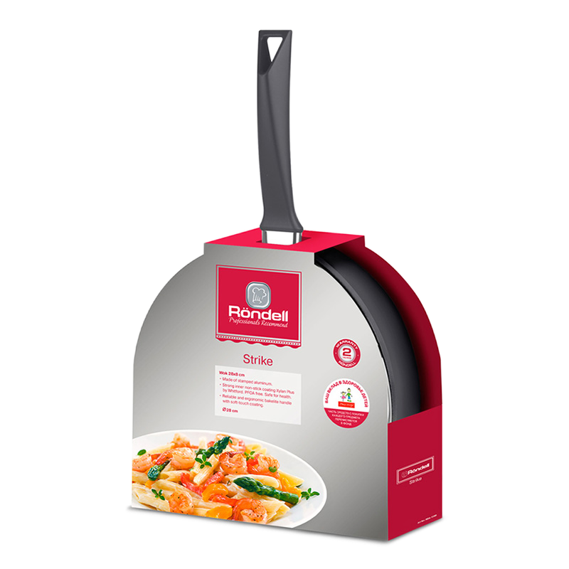 Сковорода WOK Rondell RDA-1398, 28см, Серый