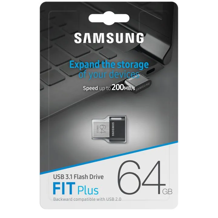 USB Flash накопитель Samsung FIT Plus, 64Гб, Серый
