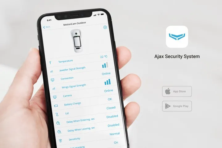 Датчик движения Ajax MotionCam Outdoor, Белый