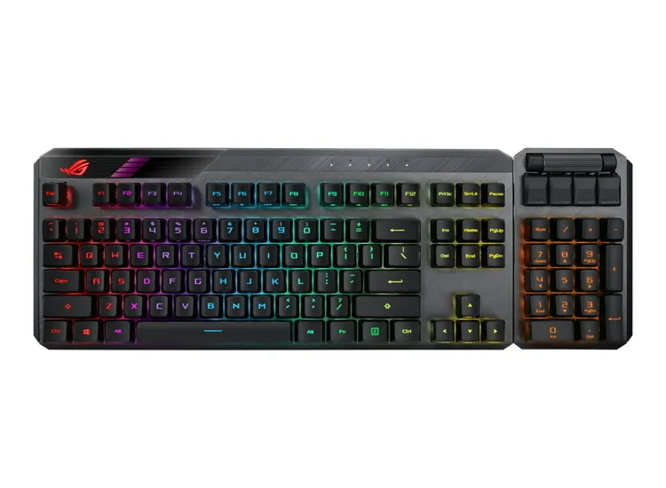 Клавиатура ASUS ROG Claymore II, Беспроводное, Чёрный