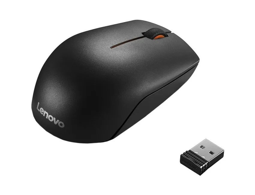 Mouse Wireless Lenovo 300 Compact, Negru