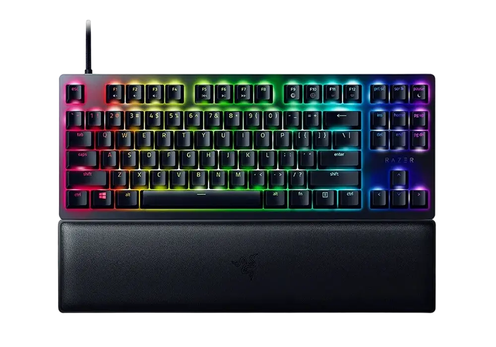 Gaming Keyboard Razer Huntsman V2, Optical Linear SW, Digital Dial,Wrist Rest, US Layout, USB, Black