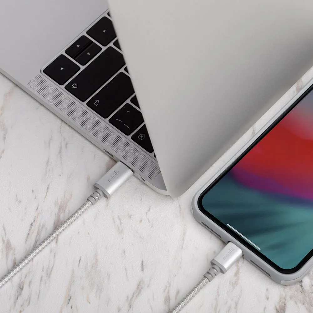 Кабель для зарядки и синхронизации Moshi iPhone Lighting USB Cable, USB Type-A/Lightning, 1,2м, Серебристый