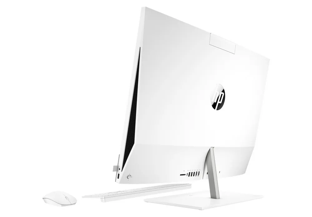 Computer All-in-One HP Pavilion 27-CA0019UR, 27", AMD Ryzen 5 5500U, 16GB/512GB, FreeDOS, Alb