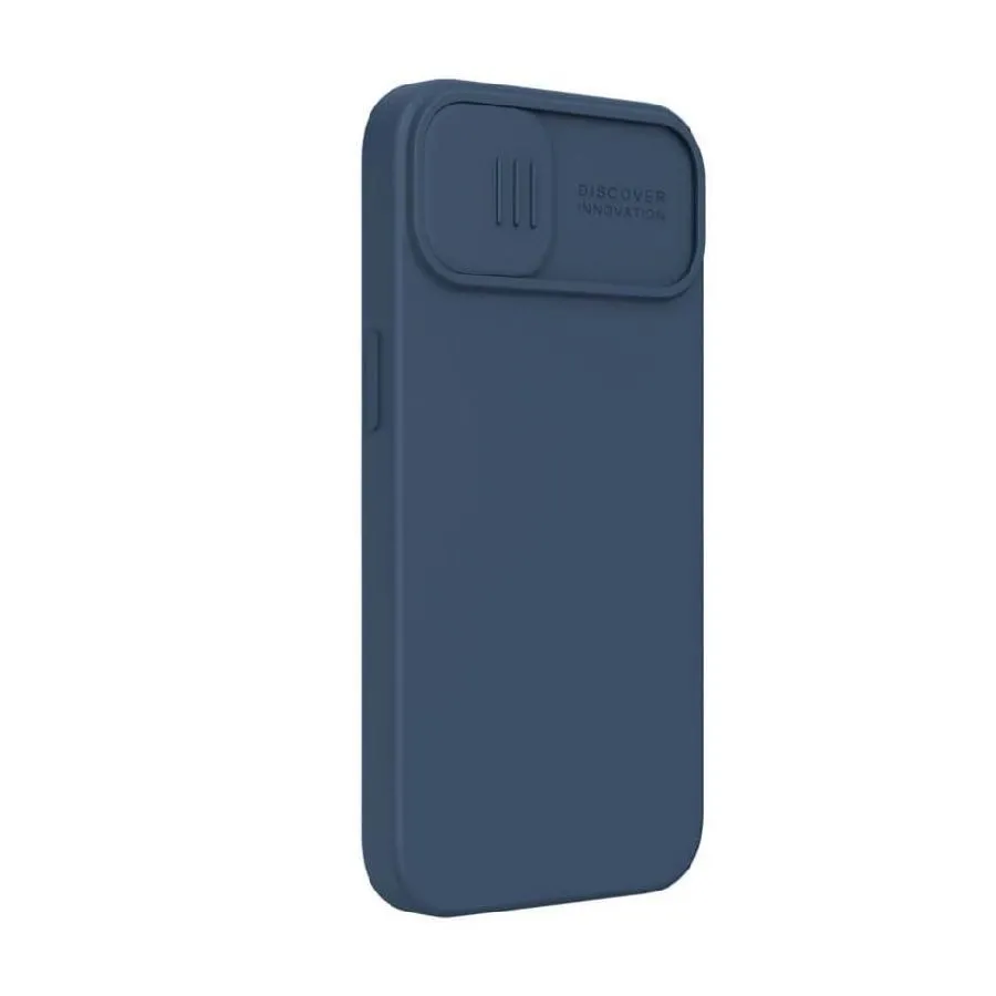 Чехол Nillkin iPhone 13, CamShield Silky Silicone, Темно-синий