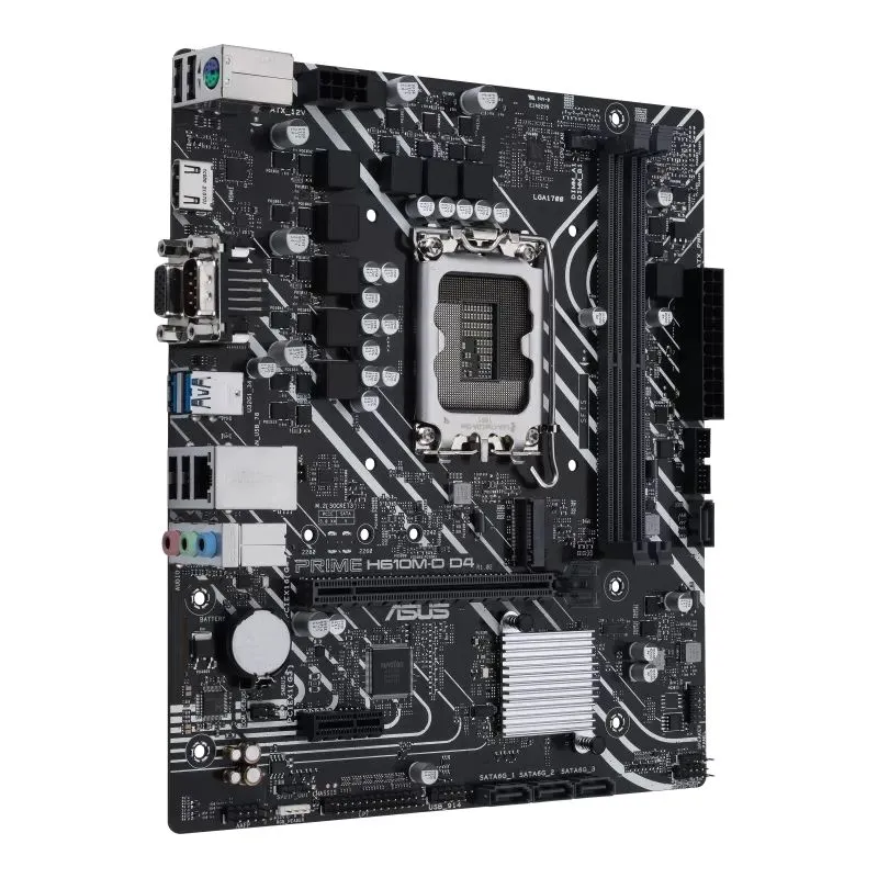 Материнская плата ASUS PRIME H610M-D D4, LGA1700, Intel B610, Micro-ATX