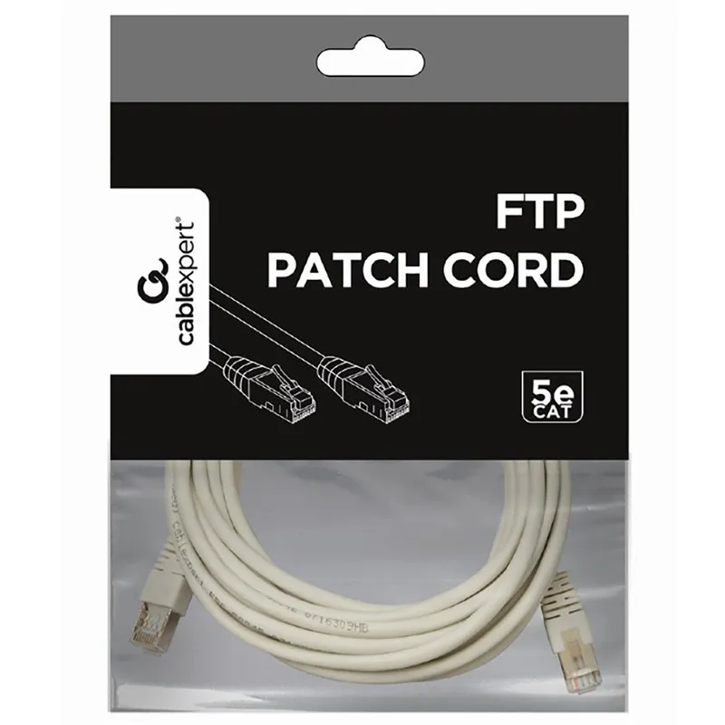 Patch cord Cablexpert PP22-3M, Cat5e FTP, 3m, Gri
