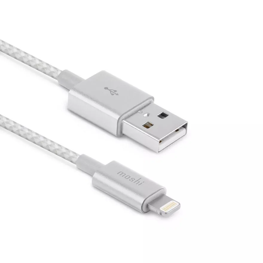 Кабель для зарядки и синхронизации Moshi iPhone Lighting USB Cable, USB Type-A/Lightning, 1,2м, Серебристый
