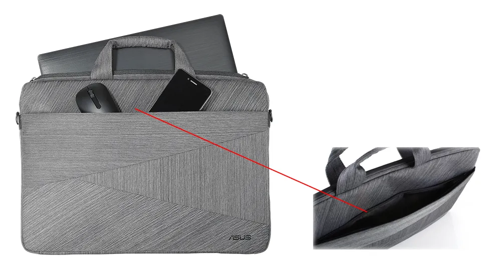 Geantă pentru Laptop ASUS Artemis, 15", Poliester, Gri