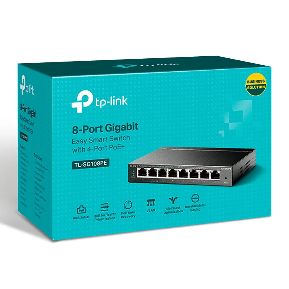 PoE коммутатор TP-LINK TL-SG108PE, 4x IEEE 802.3af