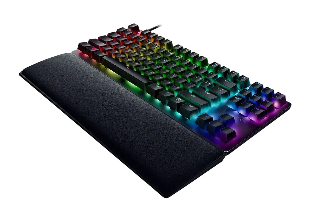 Gaming Keyboard Razer Huntsman V2, Optical Linear SW, Digital Dial,Wrist Rest, US Layout, USB, Black