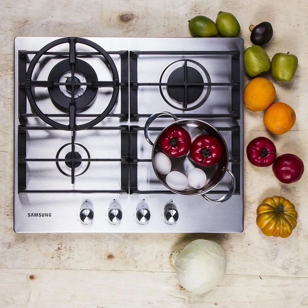 Plită pe gaz Samsung NA64H3030AS/WT, Oțel inoxidabil