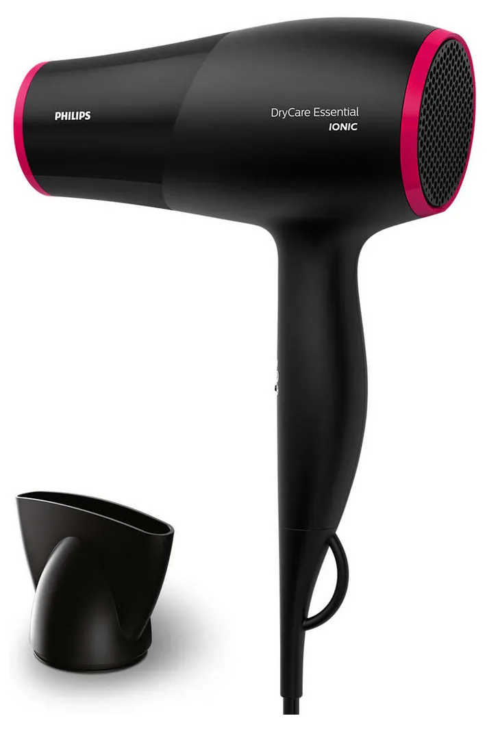 Uscător de păr Philips DryCare Essential BHD029/00, 1600 W, Negru