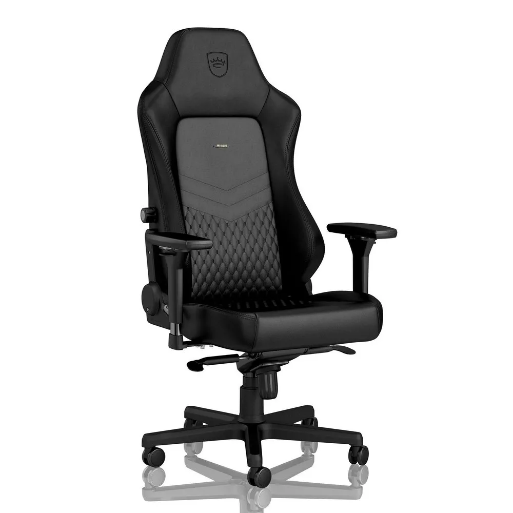 Scaun Gaming Noblechairs Hero, Piele naturală, Negru