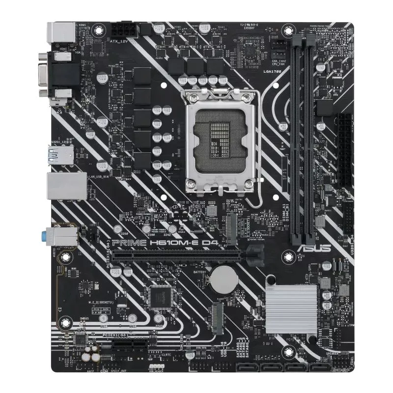 Материнская плата ASUS PRIME H610M-E D4, LGA1700, Intel H610, Micro-ATX