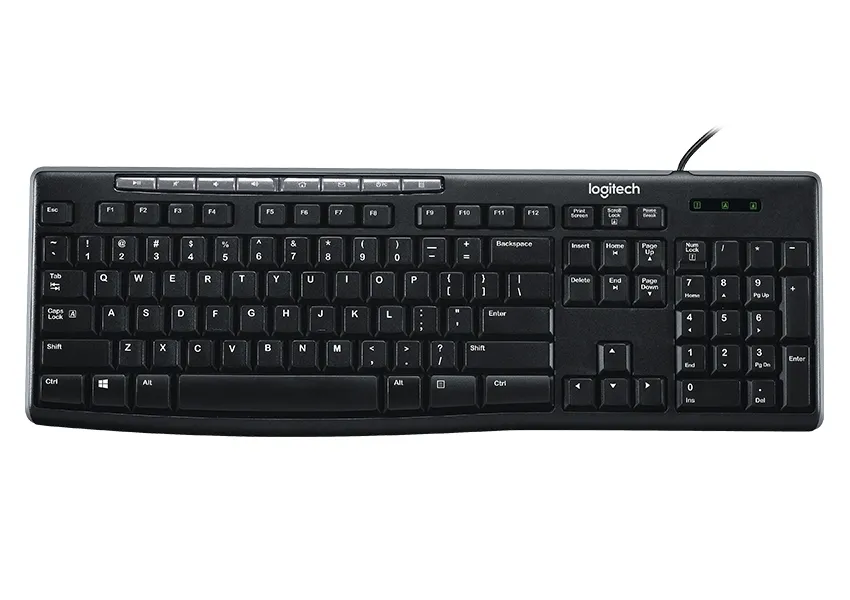 Клавиатура Logitech K200, Проводное, Чёрный