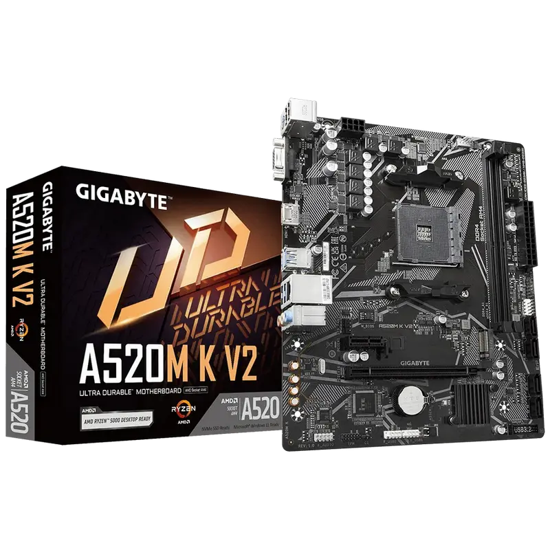 Placă de bază Gigabyte A520M K V2, AM4, AMD A520, Micro-ATX