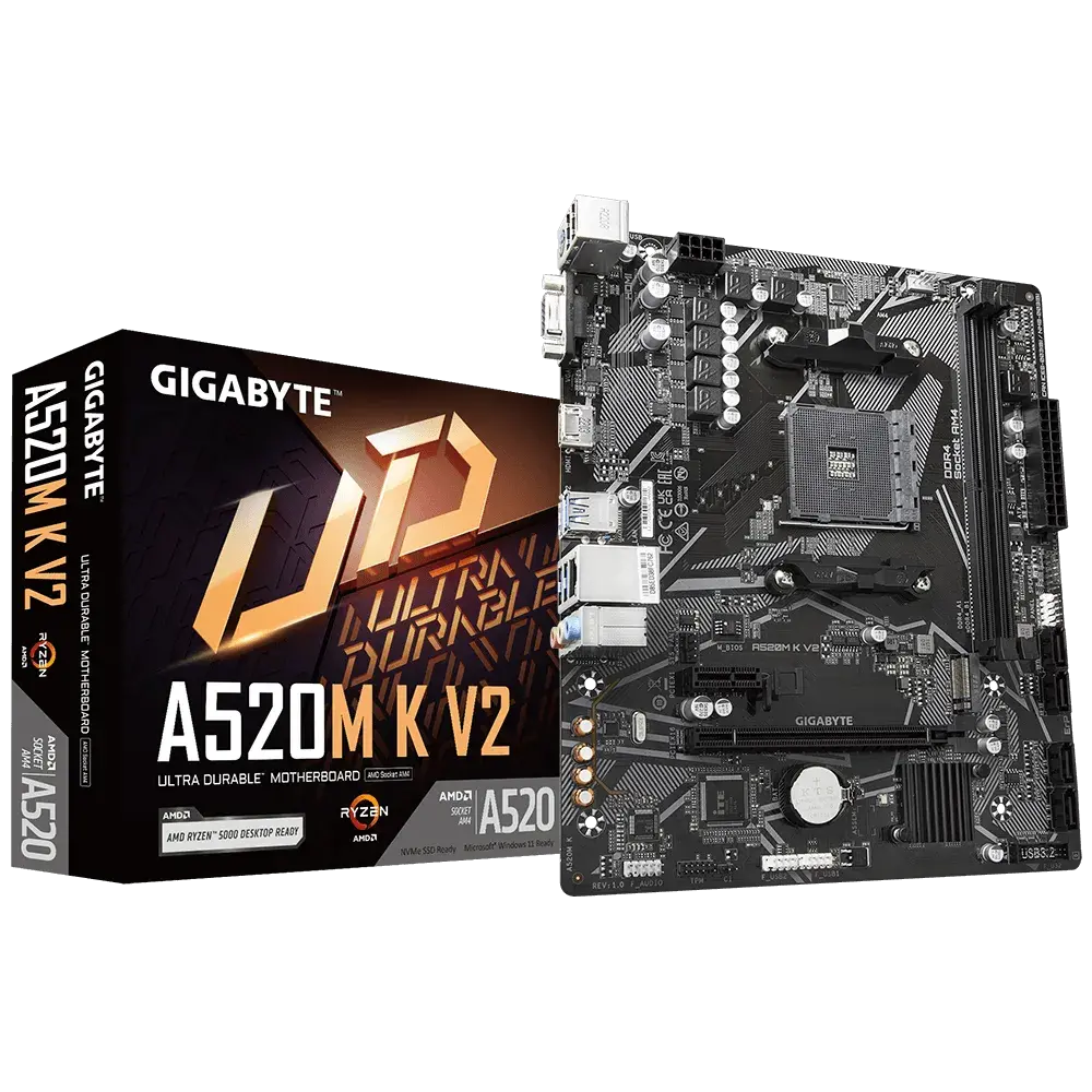 Placă de bază Gigabyte A520M K V2, AM4, AMD A520, Micro-ATX