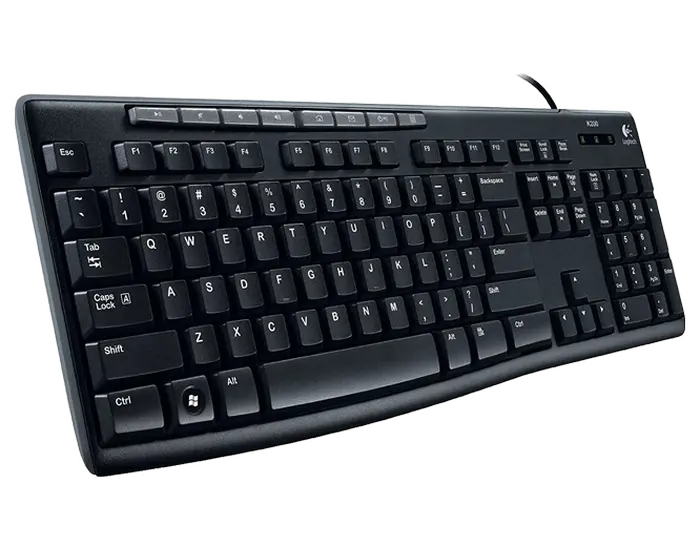 Клавиатура Logitech K200, Проводное, Чёрный