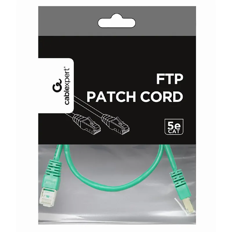 Patch cord Cablexpert PP22-0.5M/G, Cat5e FTP, 0,5m, Verde