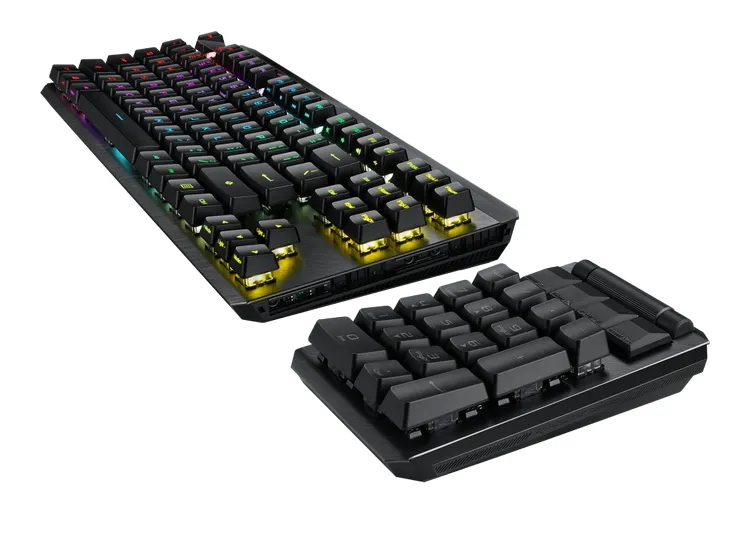 Wireless Gaming Keyboard Asus ROG Claymore II, Optical, Modular, RGB, 2.4 Ghz, US Layout