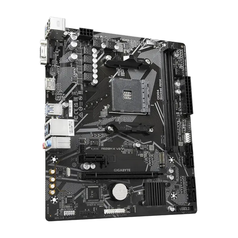 Placă de bază Gigabyte A520M K V2, AM4, AMD A520, Micro-ATX