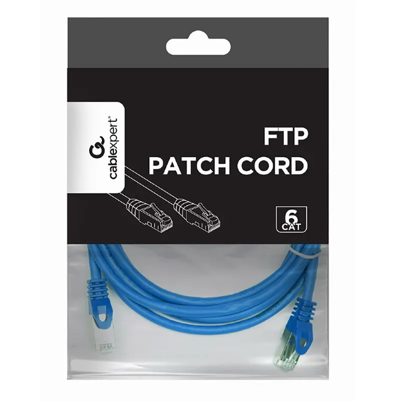 Patch cord Cablexpert PP6-3M/B, Cat6 FTP , 3m, Albastru