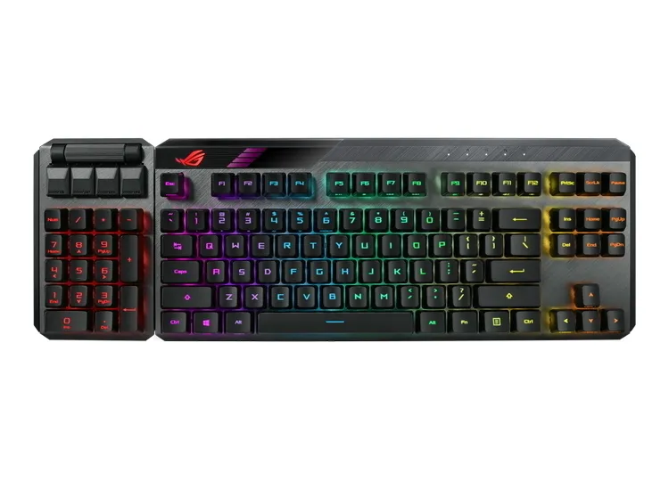 Wireless Gaming Keyboard Asus ROG Claymore II, Optical, Modular, RGB, 2.4 Ghz, US Layout