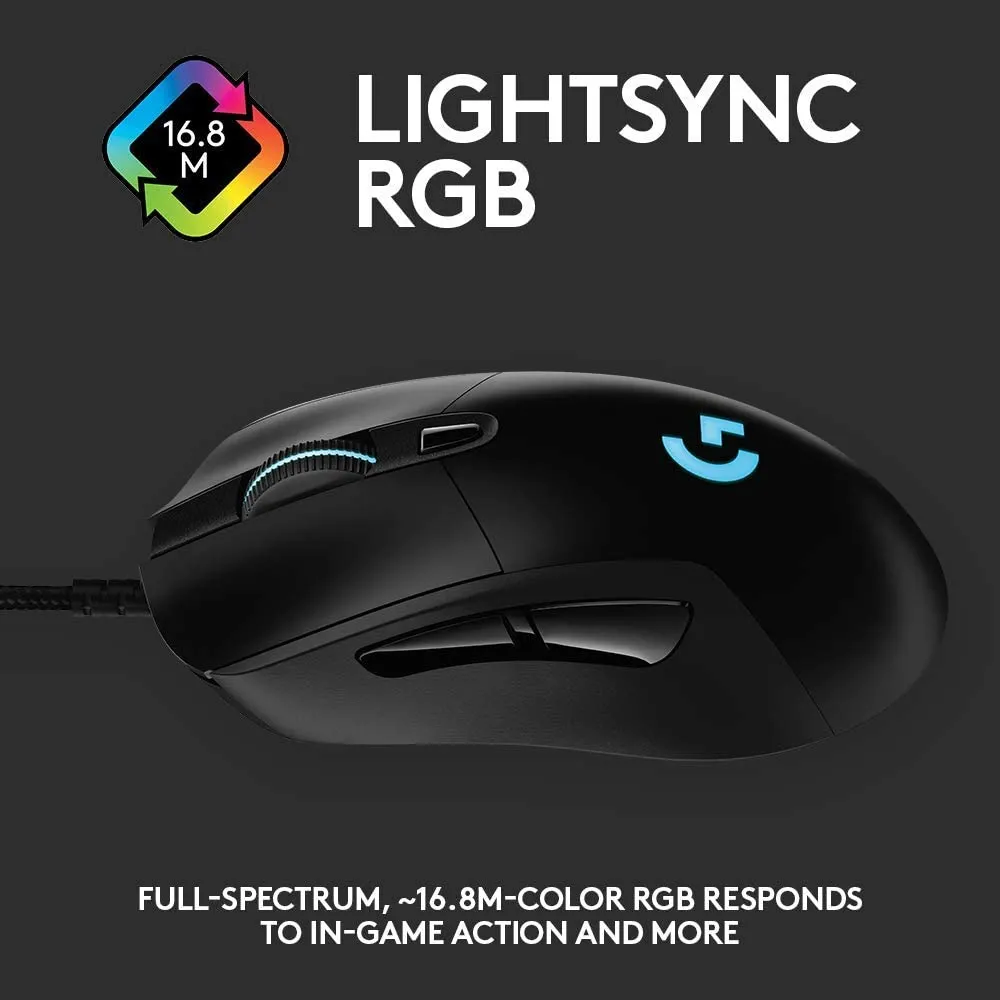Игровая мышь Logitech G403 Hero, Чёрный