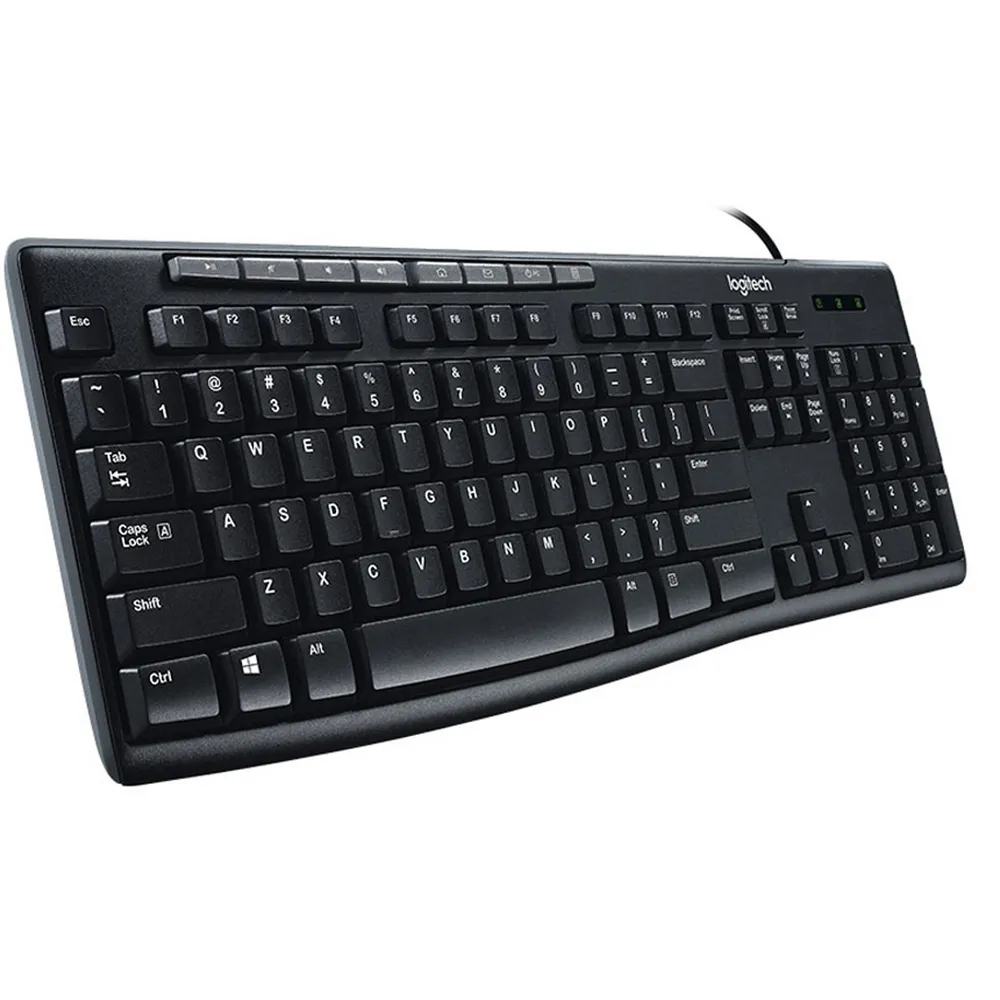 Клавиатура Logitech K200, Проводное, Чёрный