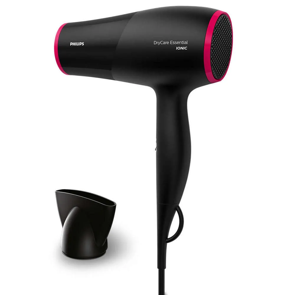 Uscător de păr Philips DryCare Essential BHD029/00, 1600 W, Negru