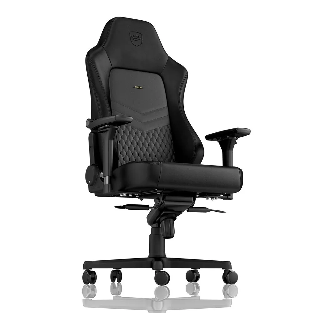 Scaun Gaming Noblechairs Hero, Piele naturală, Negru
