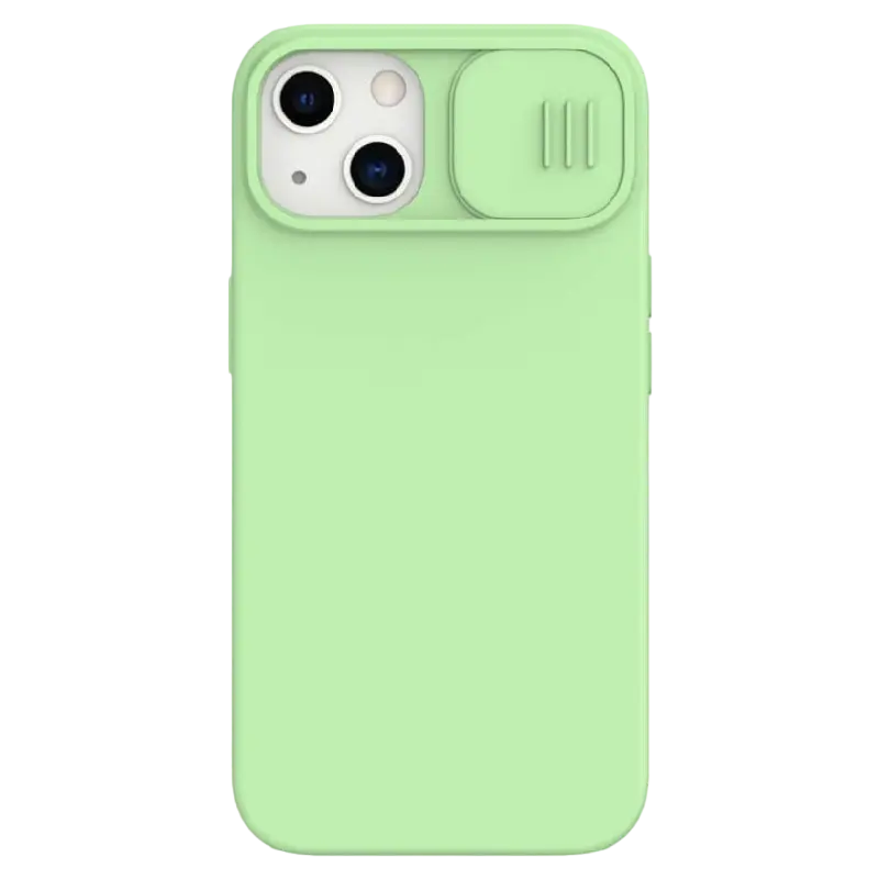 Husă Nillkin iPhone 13, CamShield Silky Silicone, Mint Green