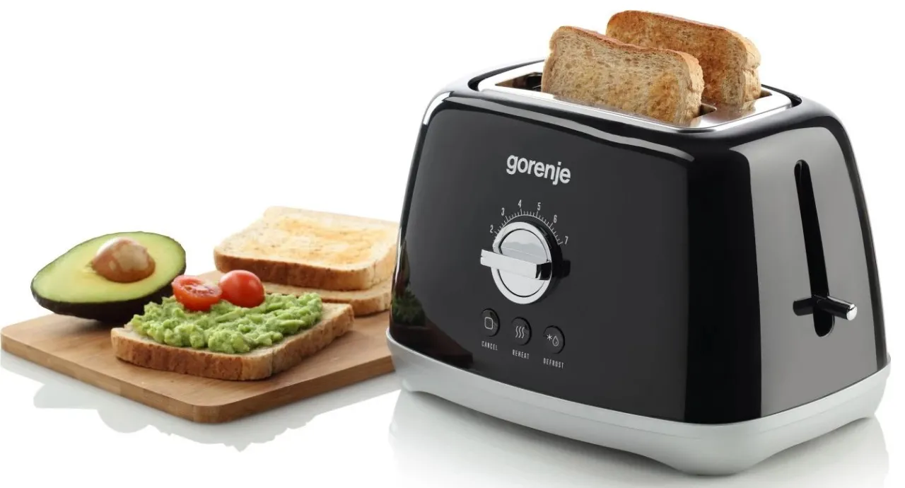 Toaster Gorenje Retro Collection T900RLBK, Negru