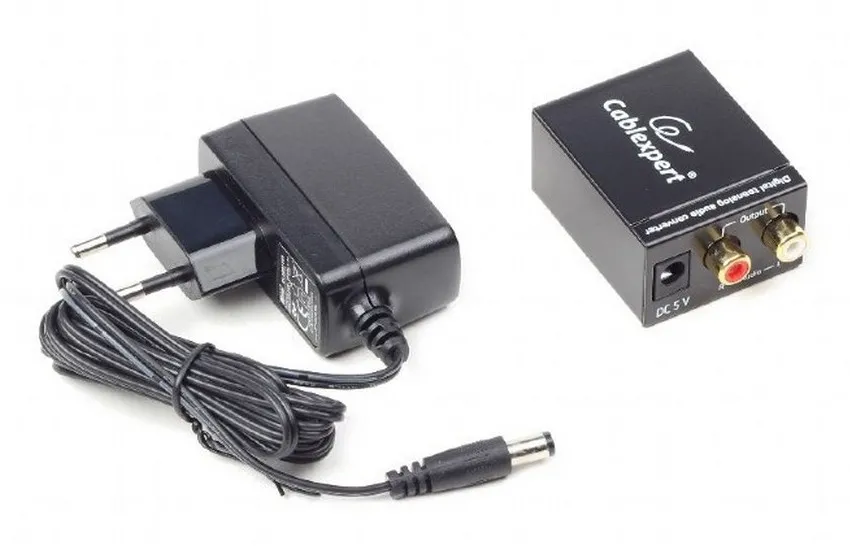 Audio Adaptor Cablexpert DSC-OPT-RCA-001, RCA - Toslink, Negru