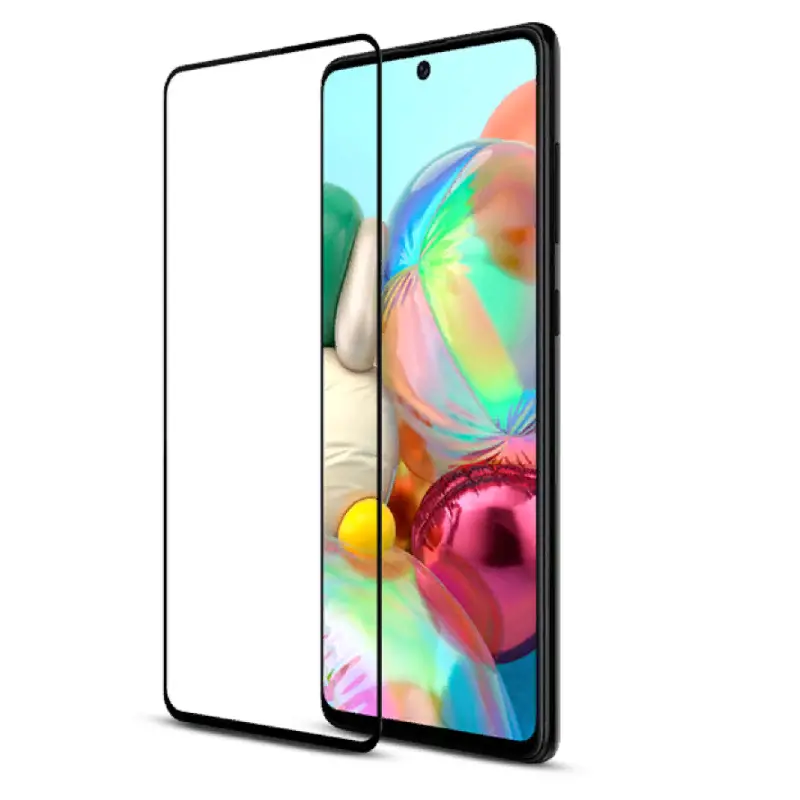 Защитное стекло Xcover Samsung Galaxy A71 Full Glue Premium, Чёрный
