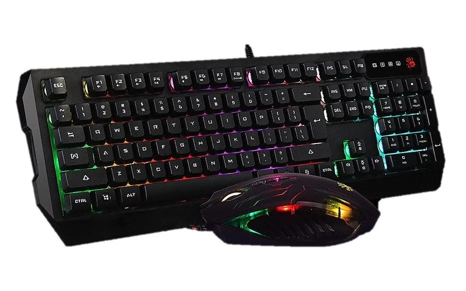 Клавиатура и мышь Bloody Q1300, Проводное, Чёрный