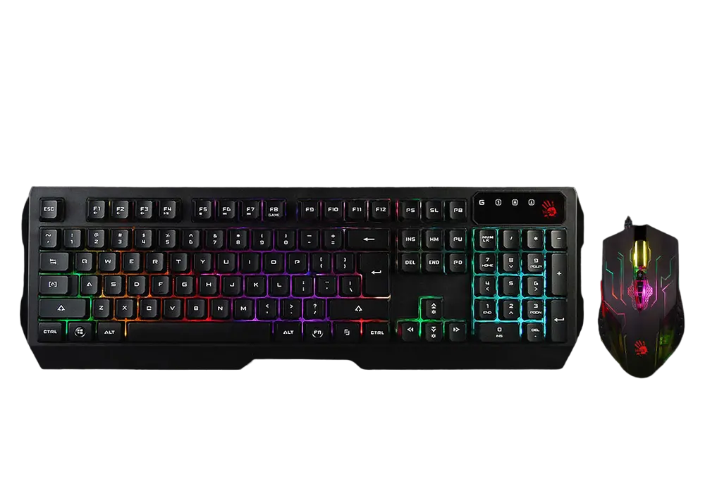 Клавиатура и мышь Bloody Q1300, Проводное, Чёрный