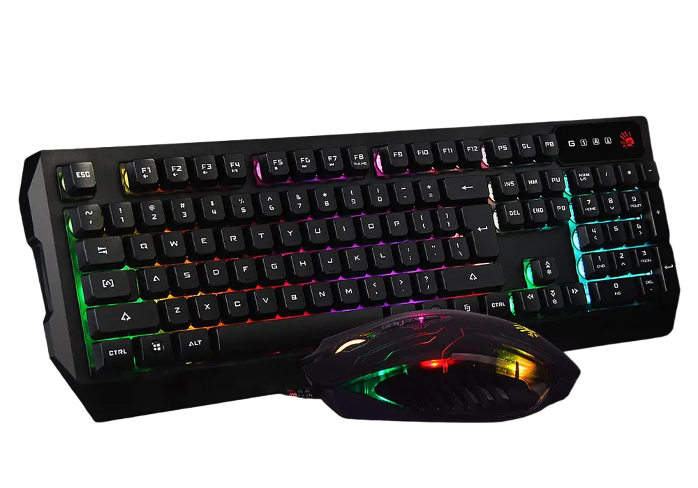 Клавиатура и мышь Bloody Q1300, Проводное, Чёрный