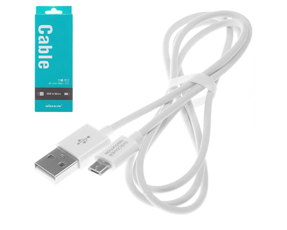 Кабель для зарядки и синхронизации Nillkin MicroUSB high quality Cable, USB Type-A/micro-USB, 1,2м, Белый