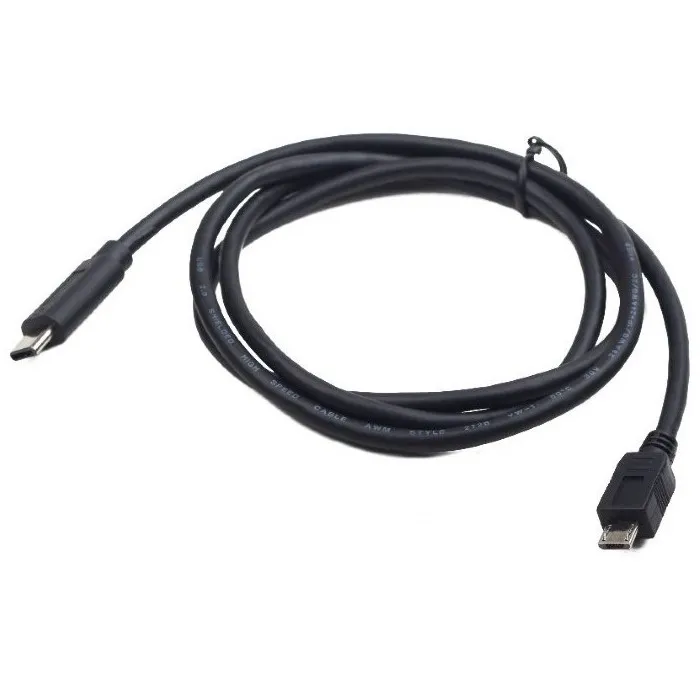 Кабель для зарядки и синхронизации Cablexpert CCP-USB2-mBMCM-6, USB Type-C/micro-USB, 1,8м, Чёрный